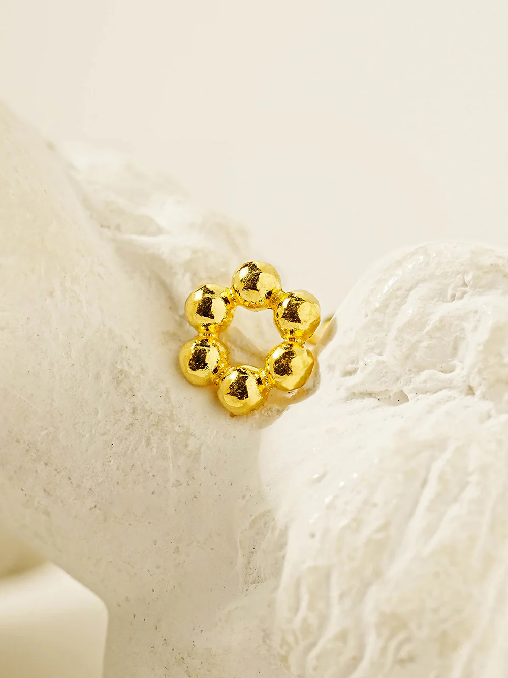 24K Gold Chewy Dount Cartilage Earring 20G - Image 3