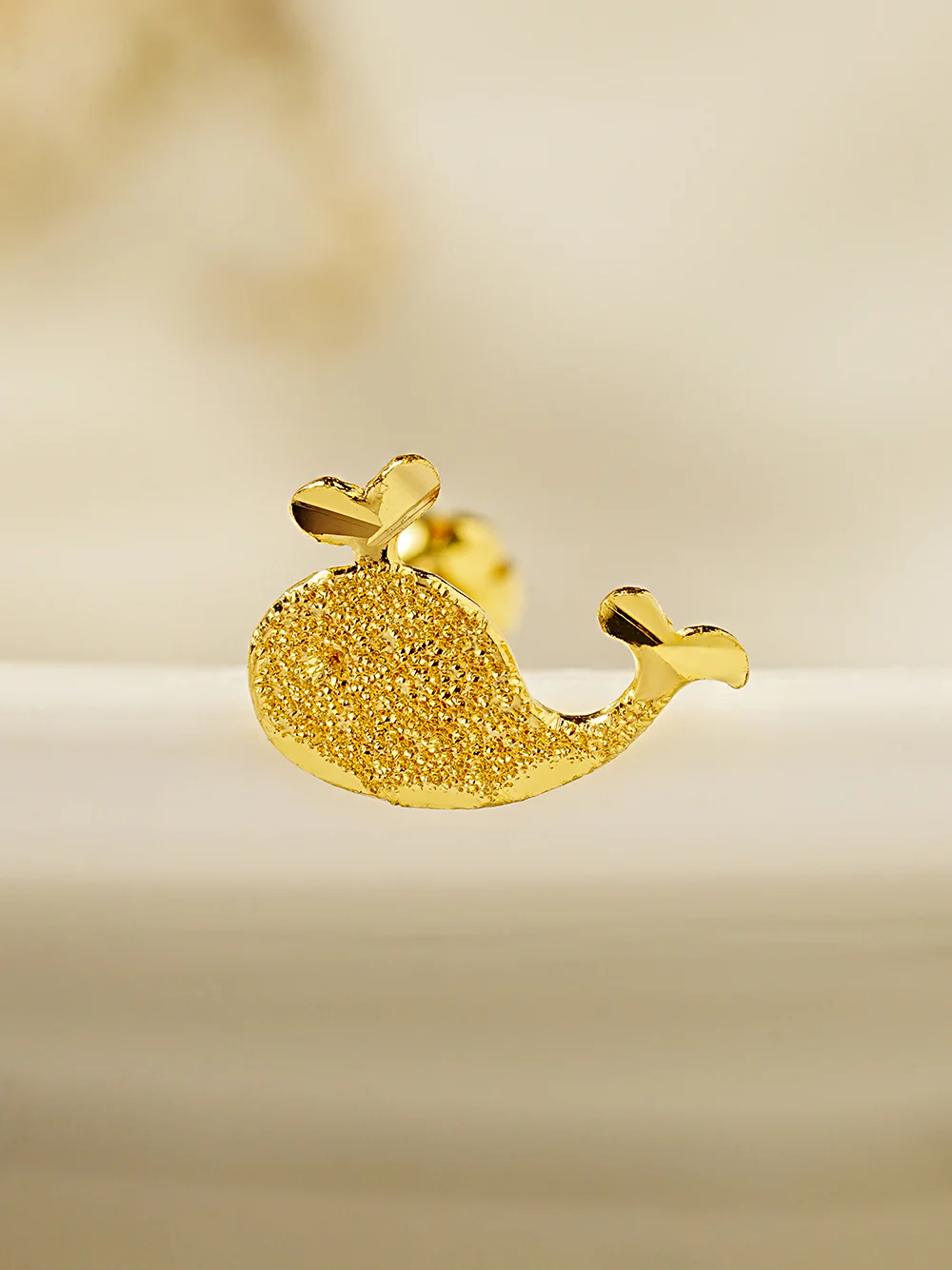 24K Gold Dive Whale Cartilage Earring 20G - Image 7