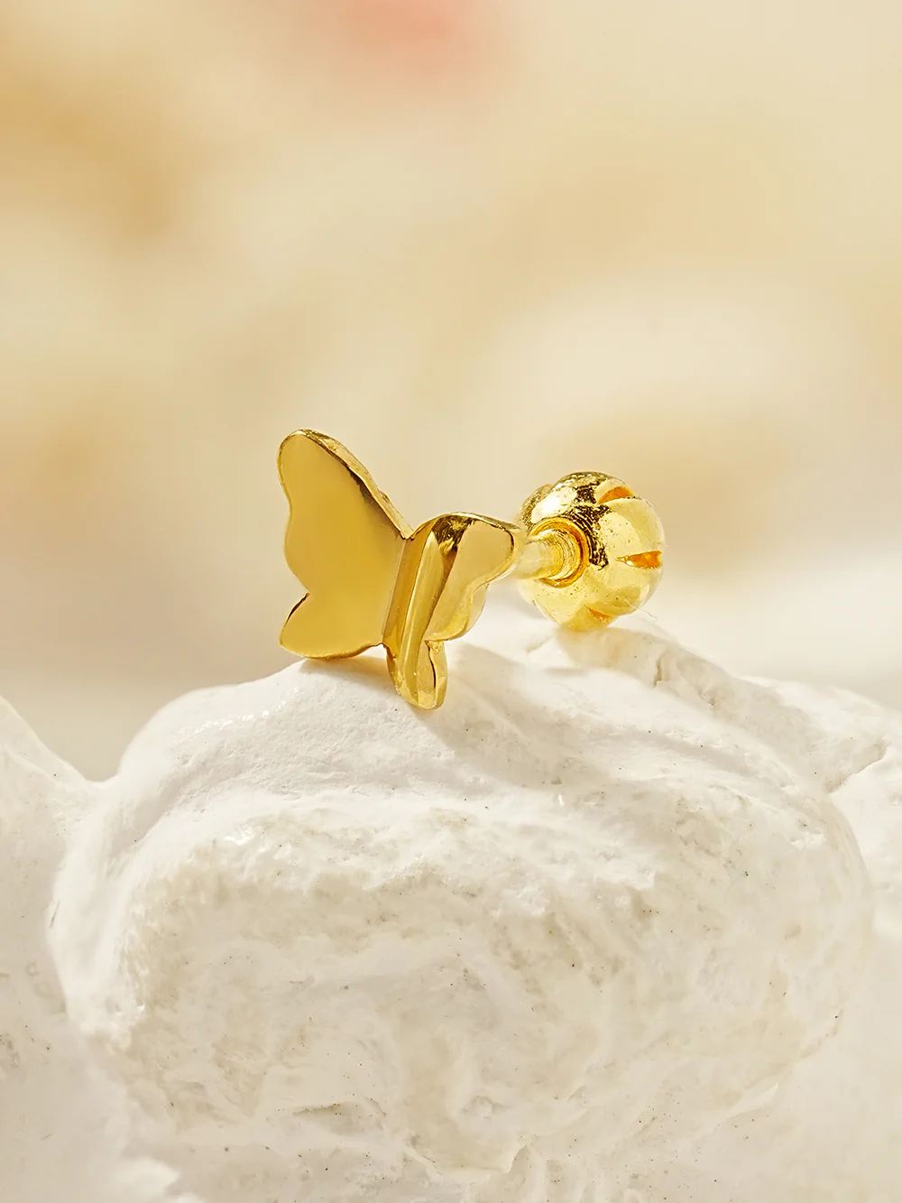 24K Gold Nature Butterfly Cartilage Earring 20G - Image 5