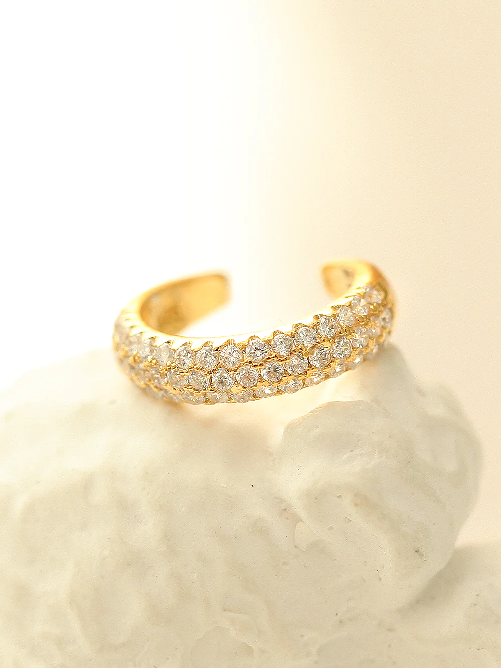 925 Silver 3 Line Cubic Ear Cuff - Image 3