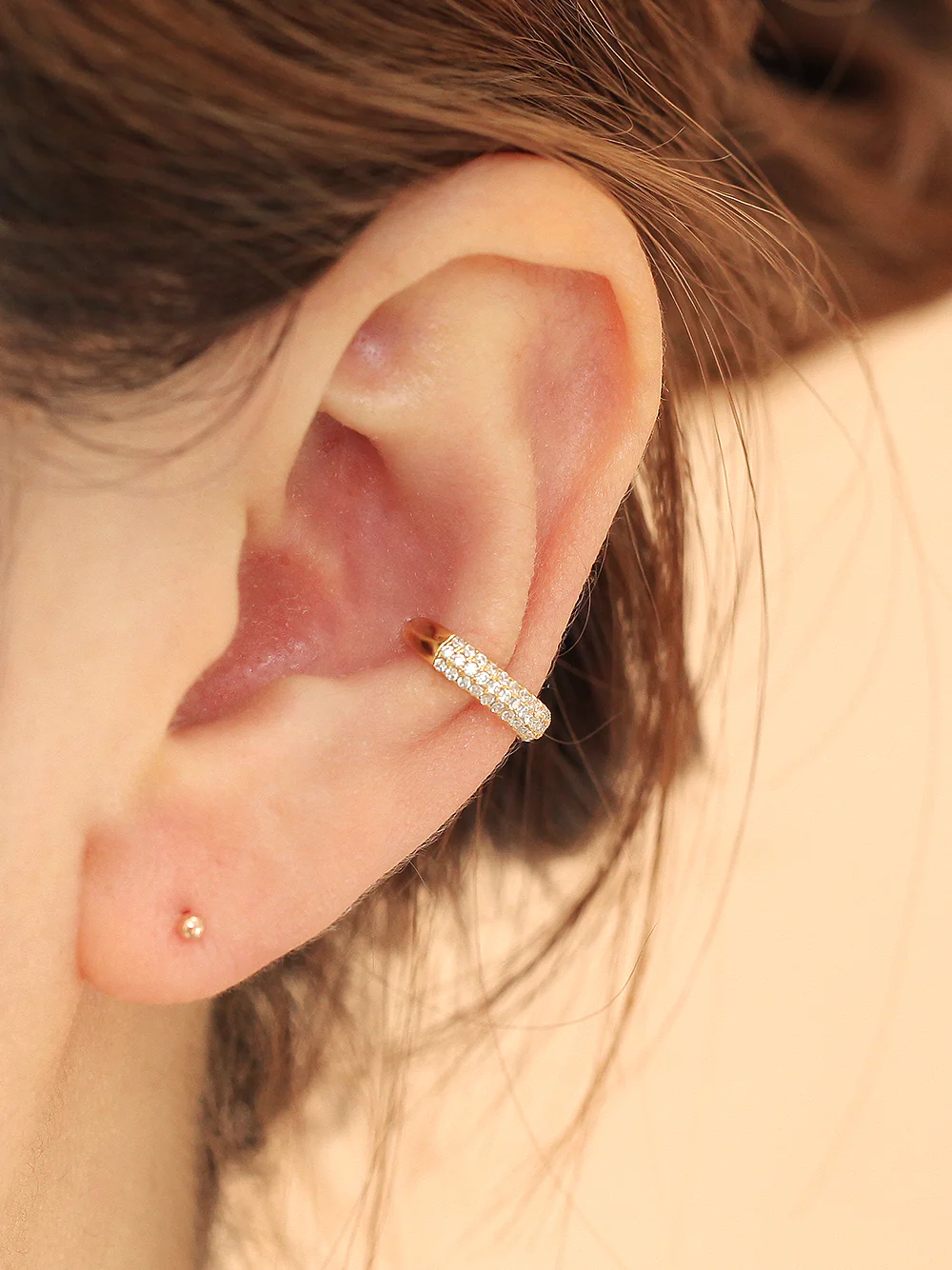 925 Silver 3 Line Cubic Ear Cuff - Image 5