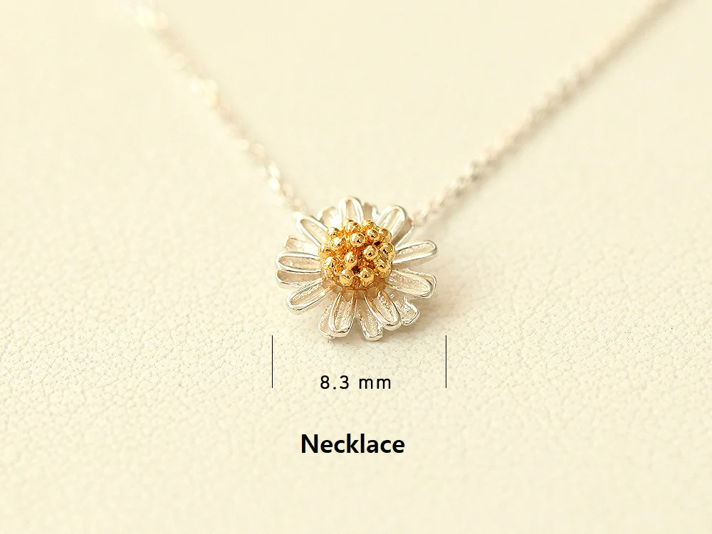 925 Silver Daisy Necklace & Bracelet - Image 10