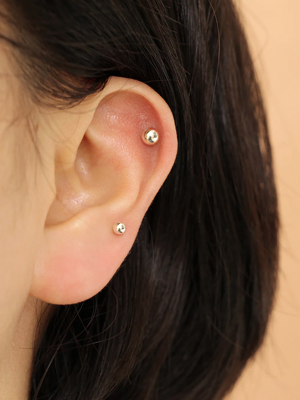 925 Silver 3mm / 4mm BALL externally threaded Labret piercing 20g - Image 9