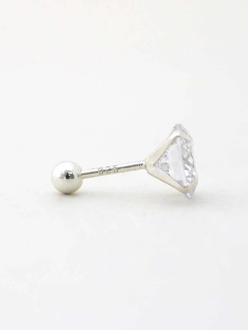 925 Silver Ball CZ Pearl Cartilage Earring 20G - Image 8