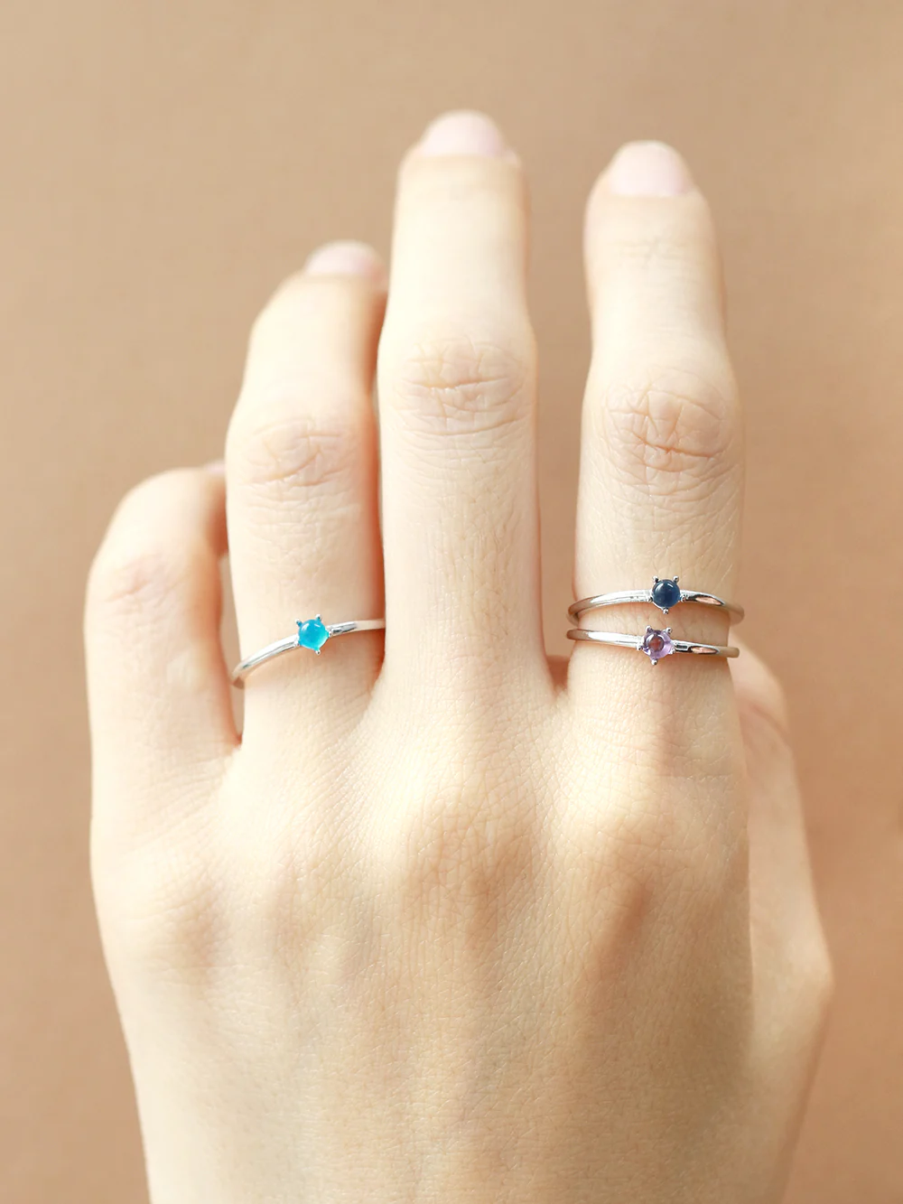 925 Silver Birthstone Ring - Image 3
