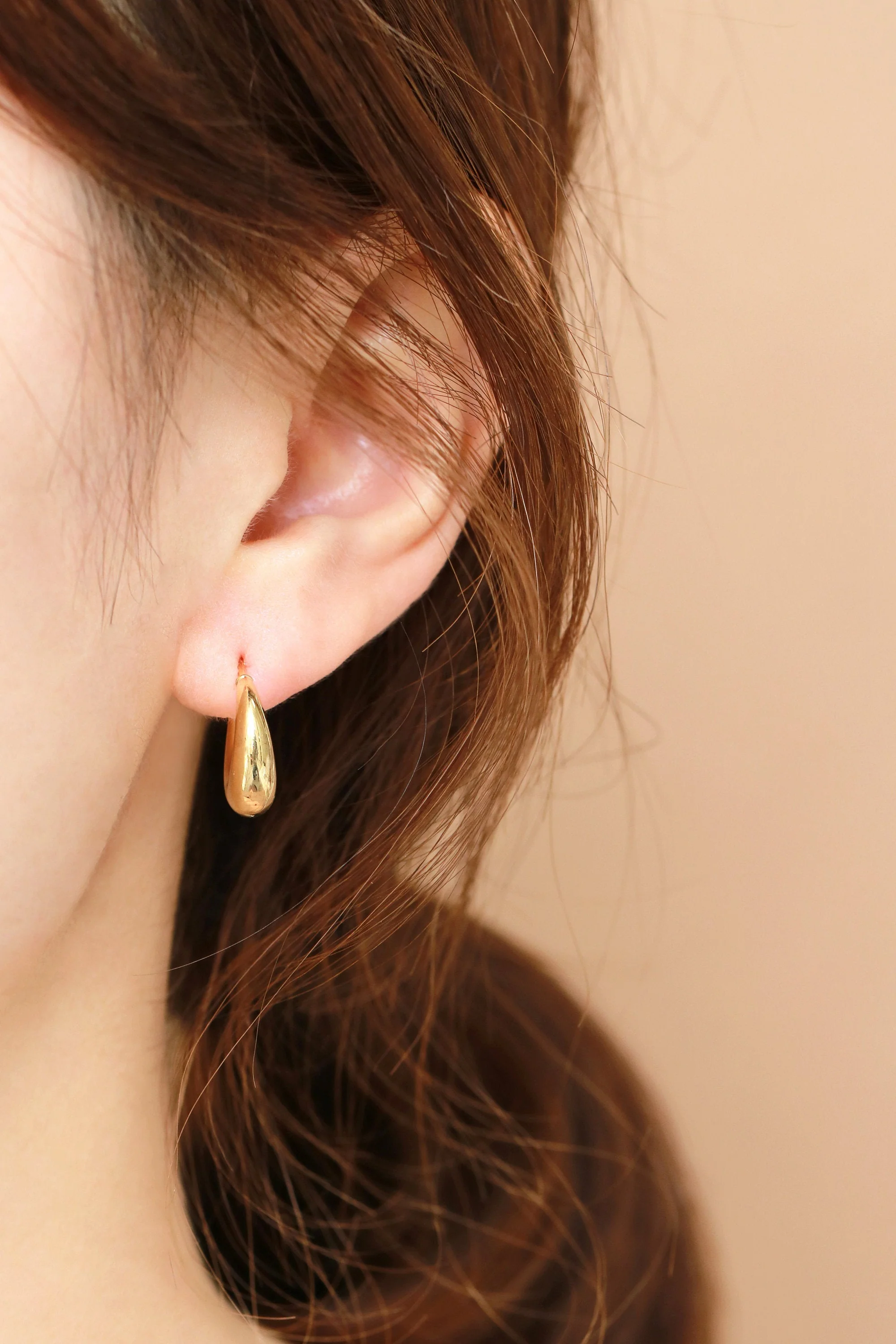 925 Silver Bold Hoop Stud Earring - Image 3