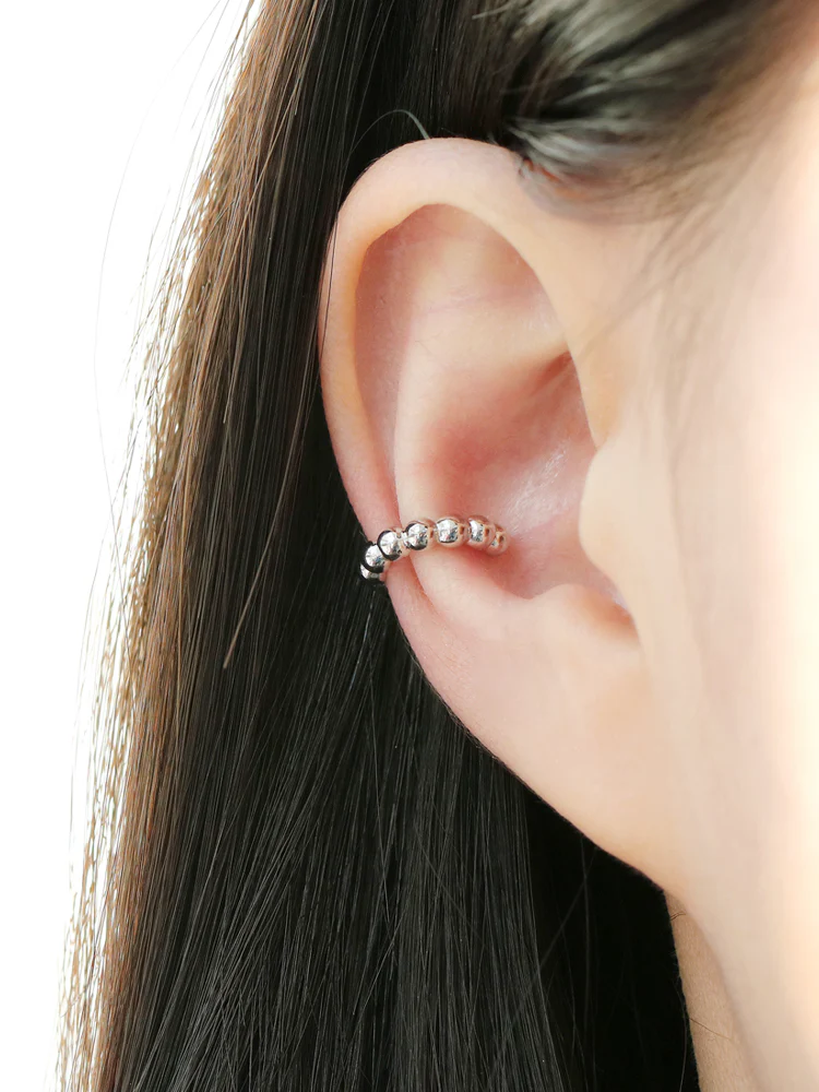 925 Silver Bold Ring Ear Cuff - Image 6