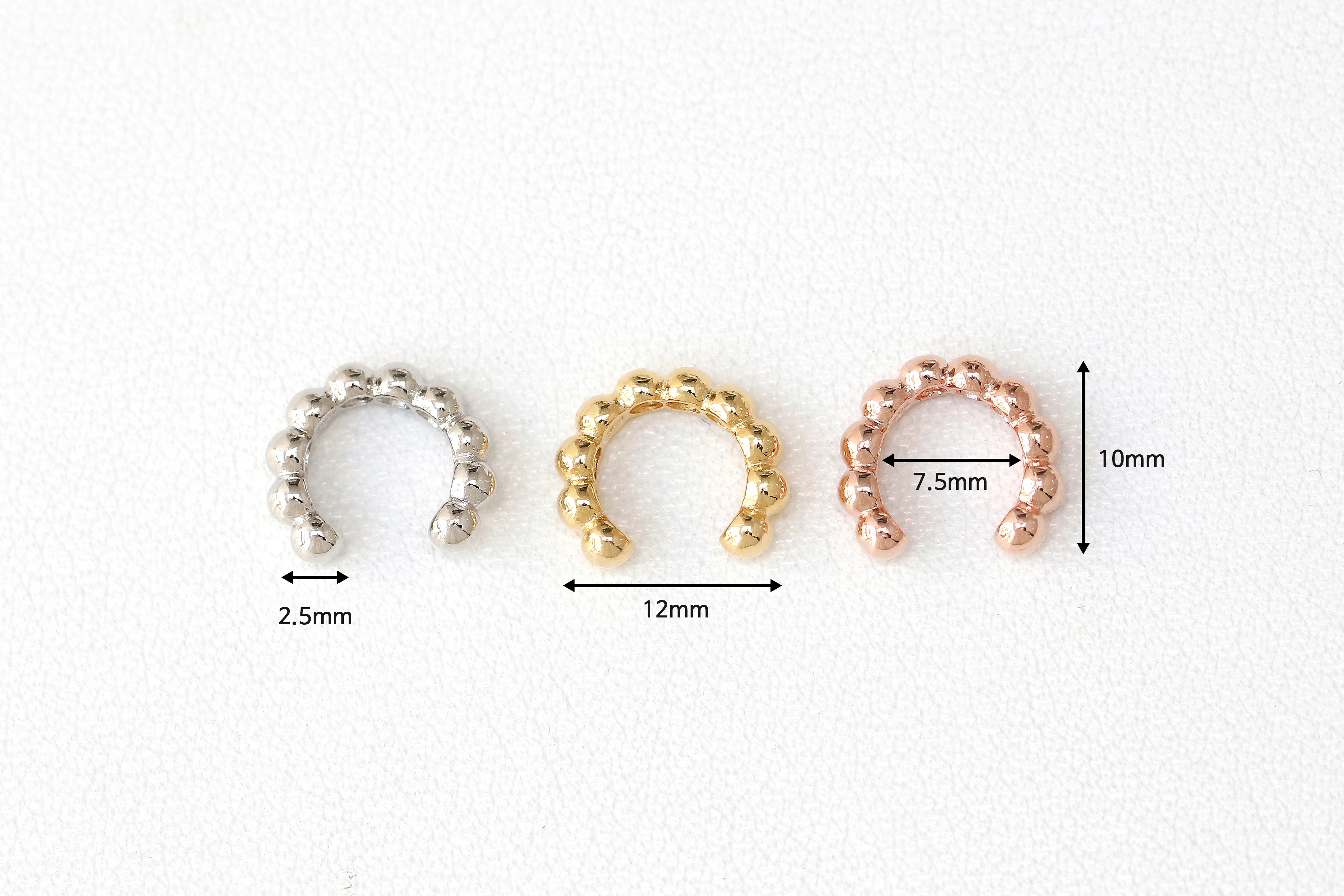 925 Silver Bold Ring Ear Cuff - Image 7