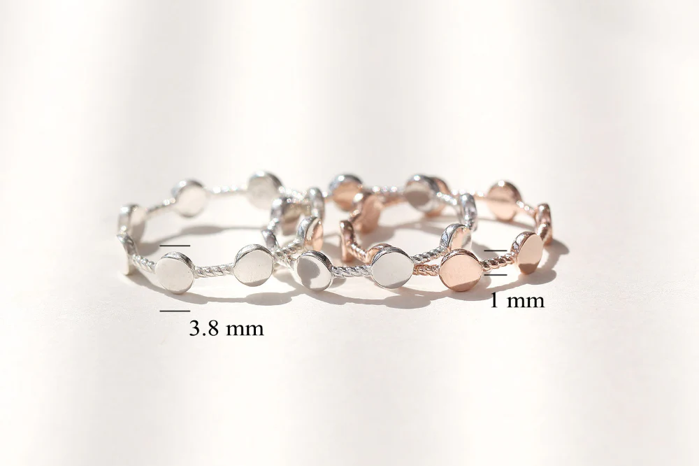 925 Silver Coin Twist Ring - Image 10