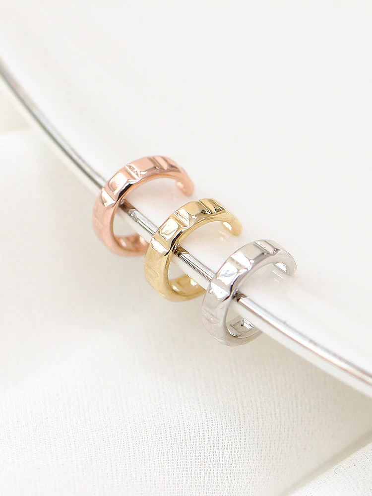 925 Silver Cube Ring Ear Cuff - Image 5