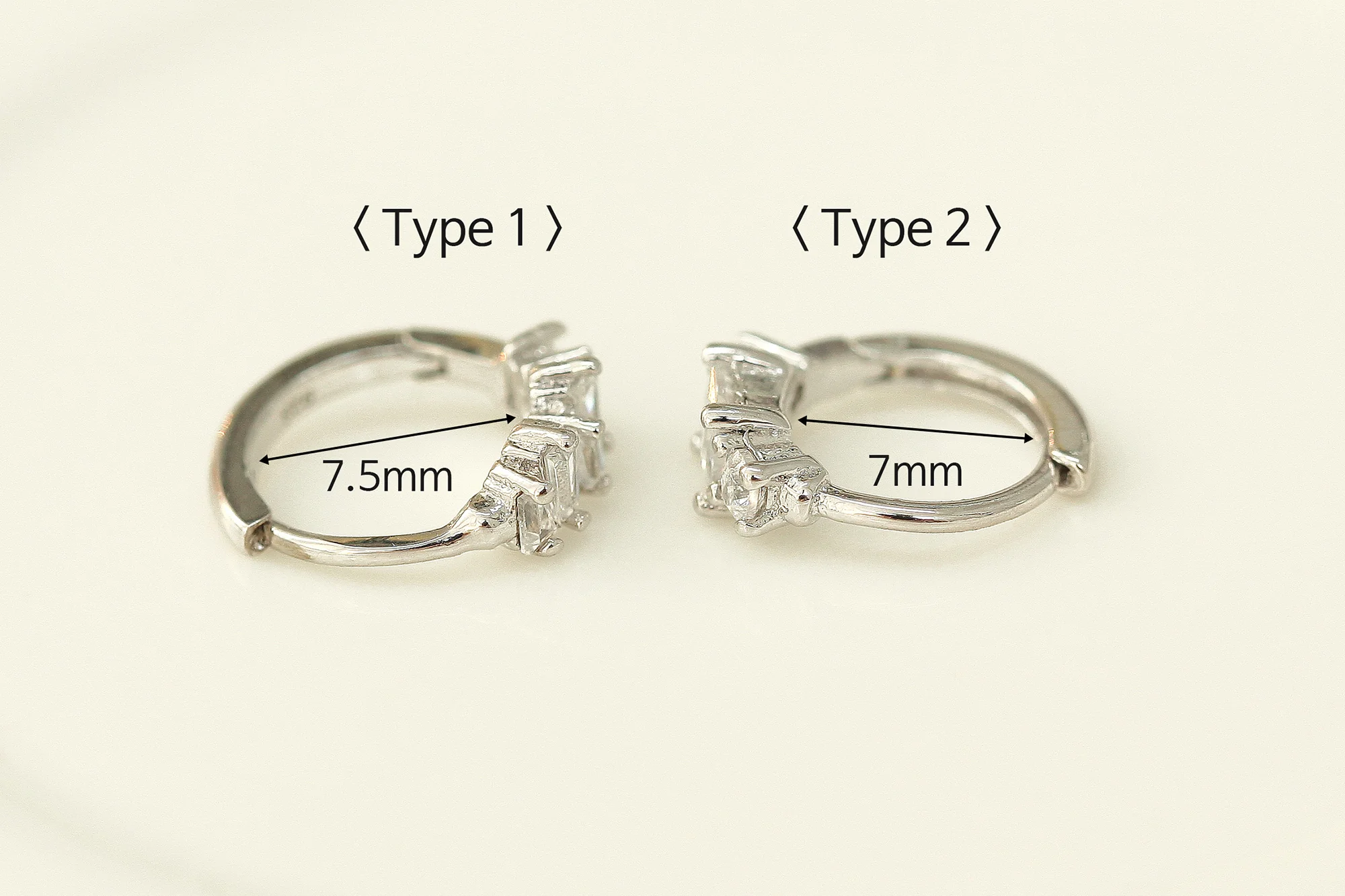 925 Silver Cubic Hoop Earring - Image 11