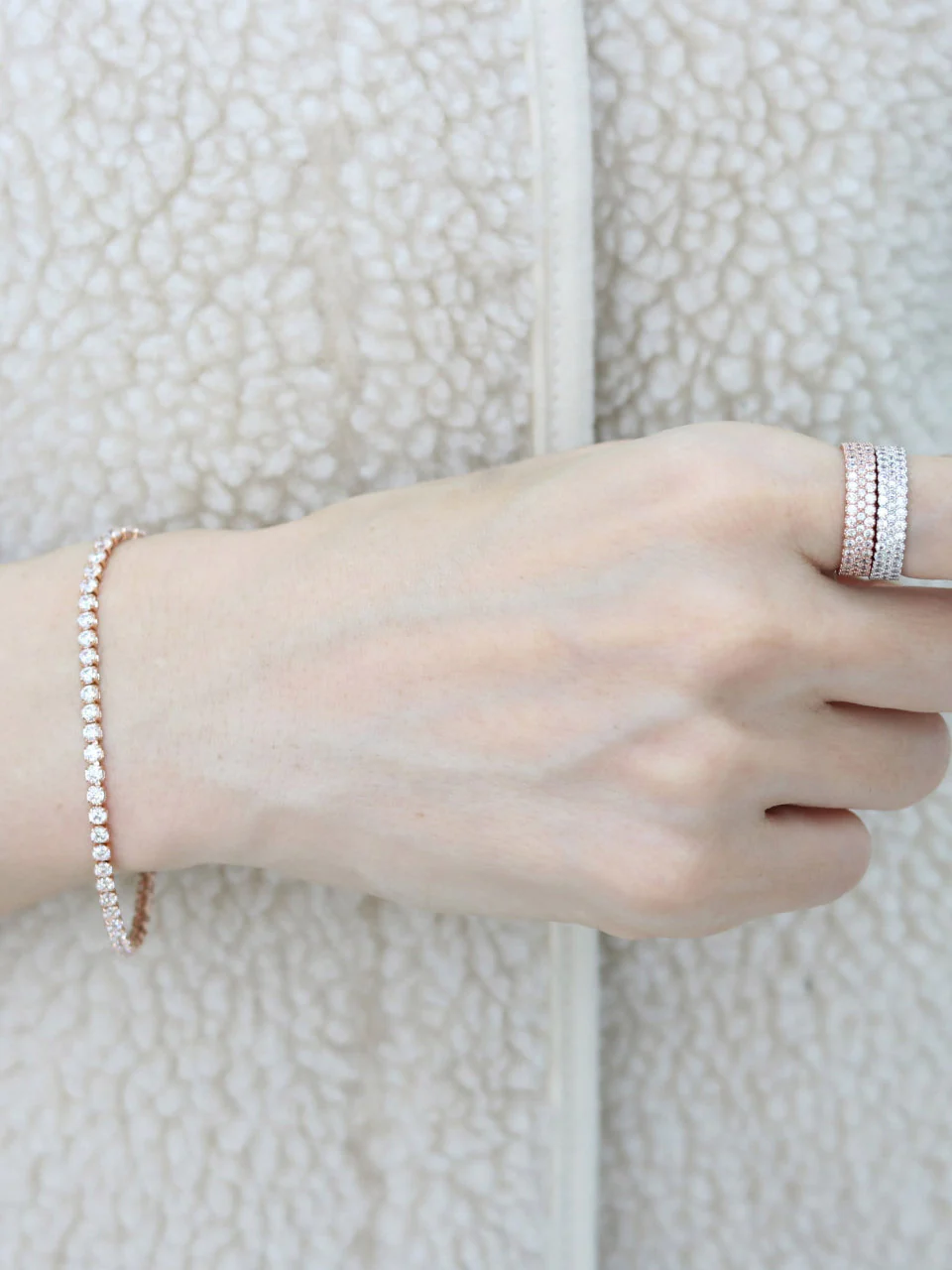 925 Silver Cubic Layered Bracelet - Image 3