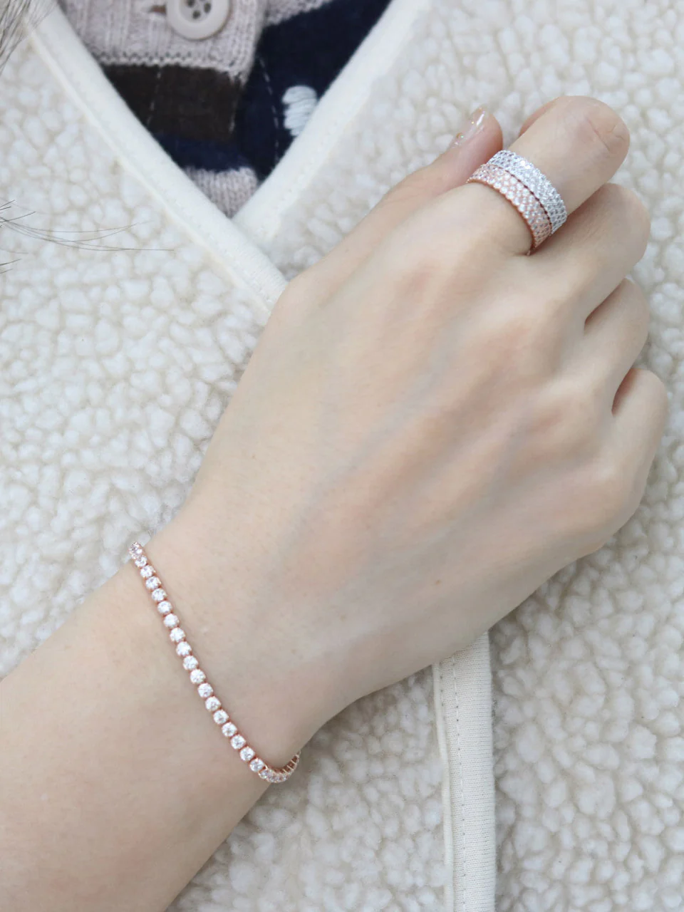 925 Silver Cubic Layered Bracelet - Image 7