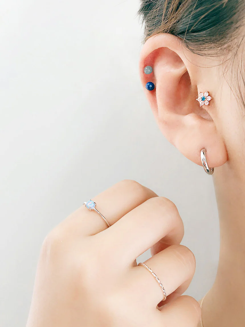 925 Silver Delicate Opal Ring - Image 6