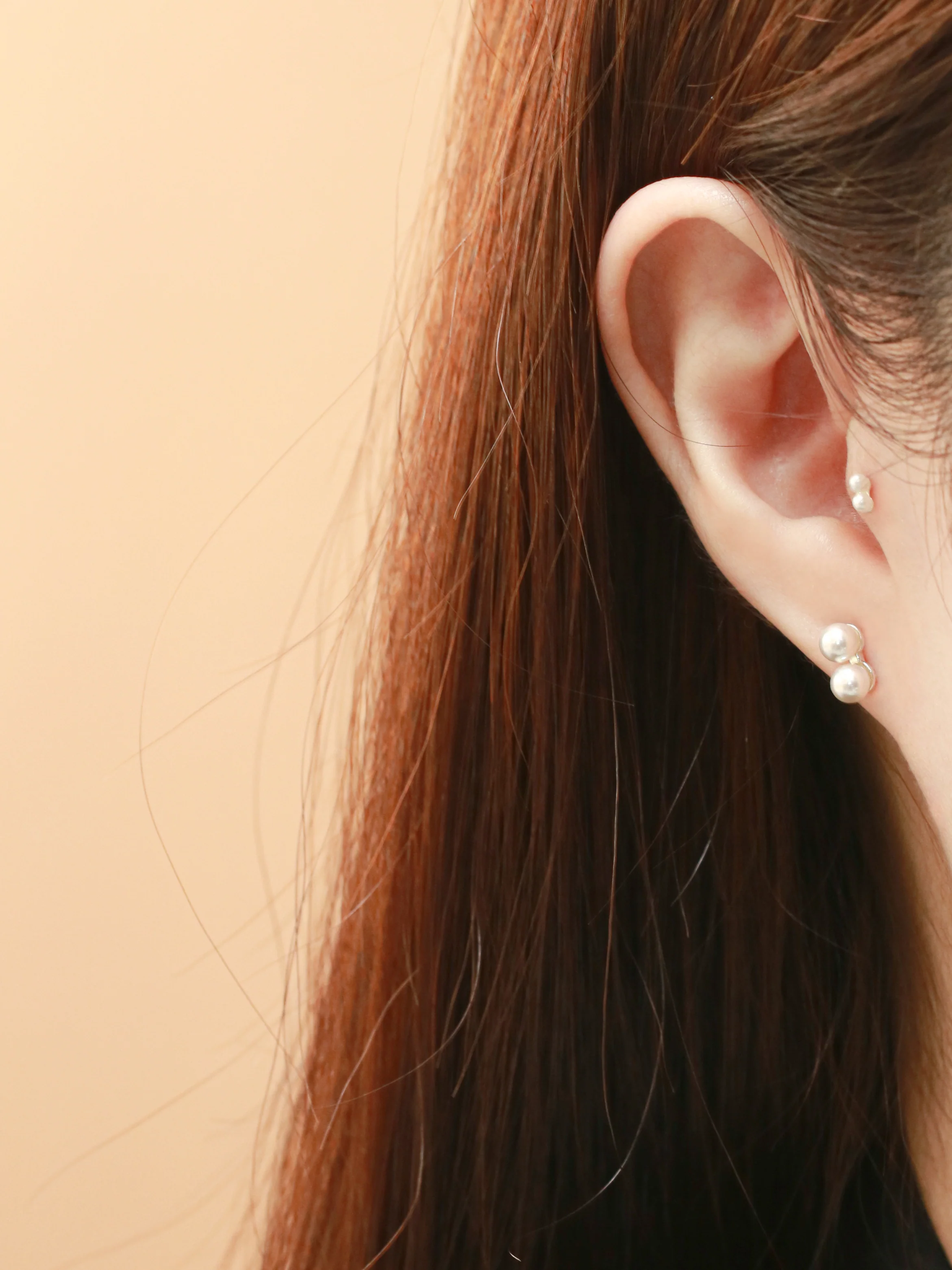 925 Silver Double Pearl Cartilage Earring 20G - Image 6