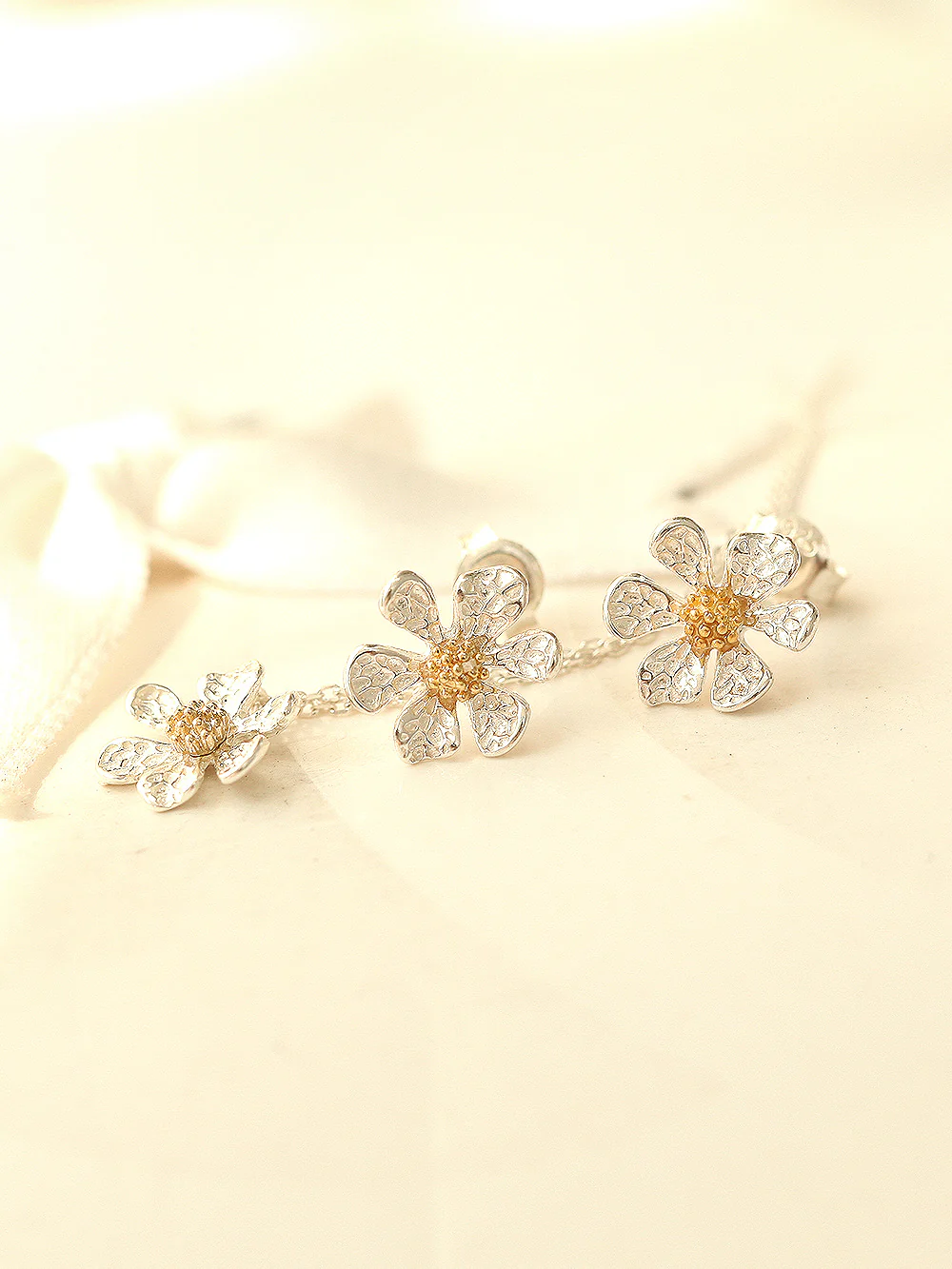 925 Silver Floral Earring & Necklace - Image 11