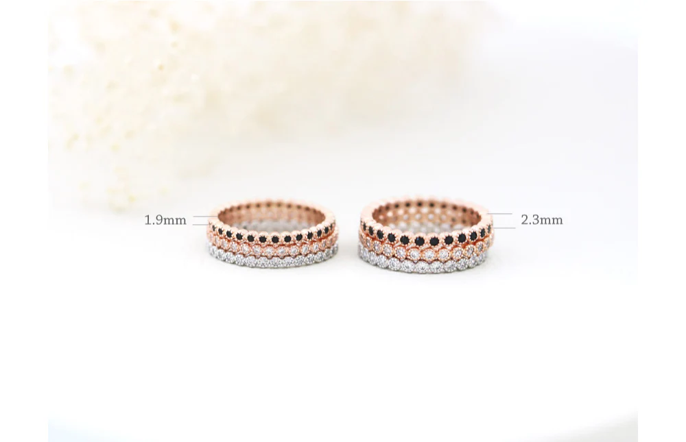925 Silver Layered CZ Ring - Image 10