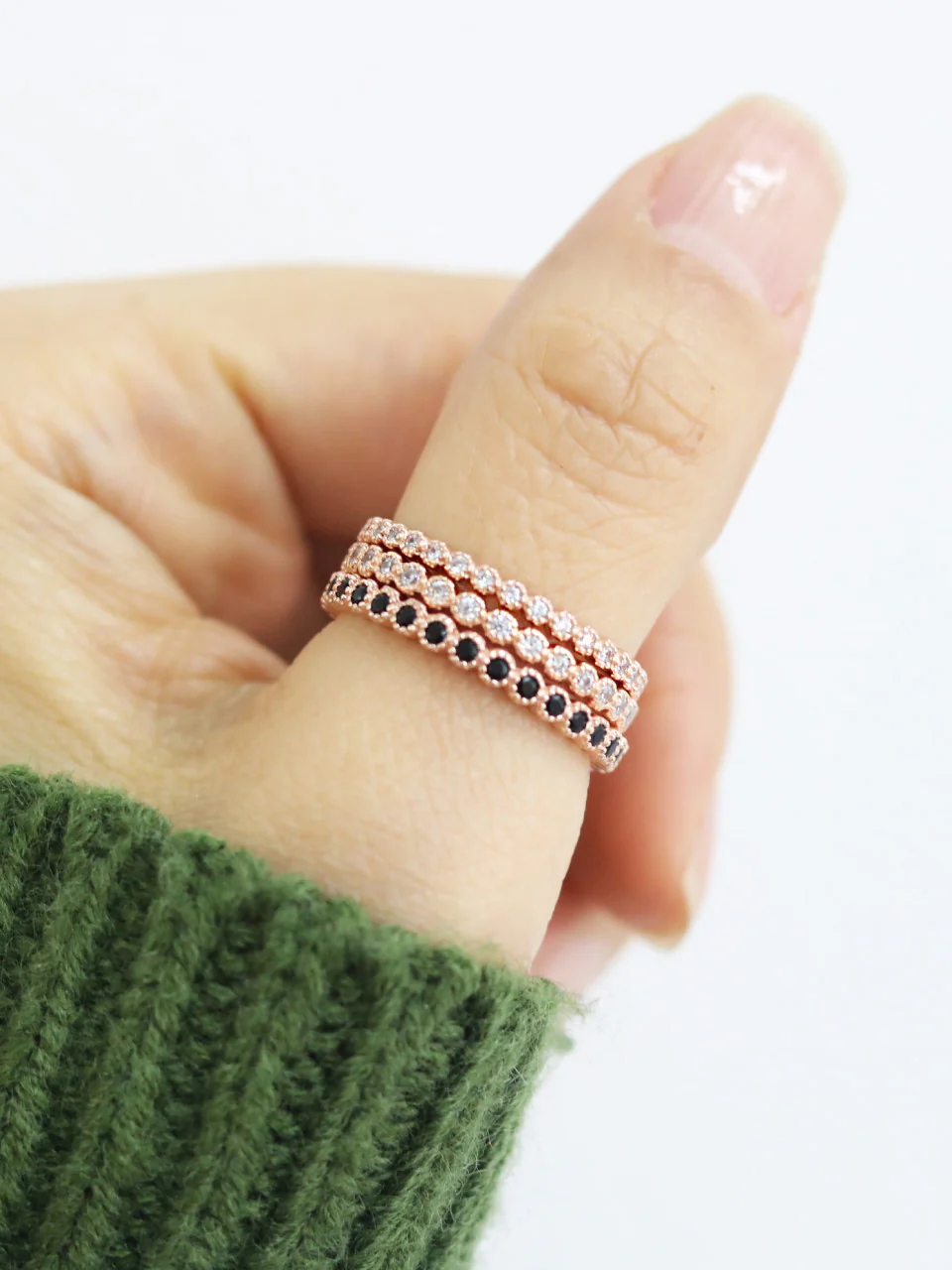 925 Silver Layered CZ Ring - Image 6