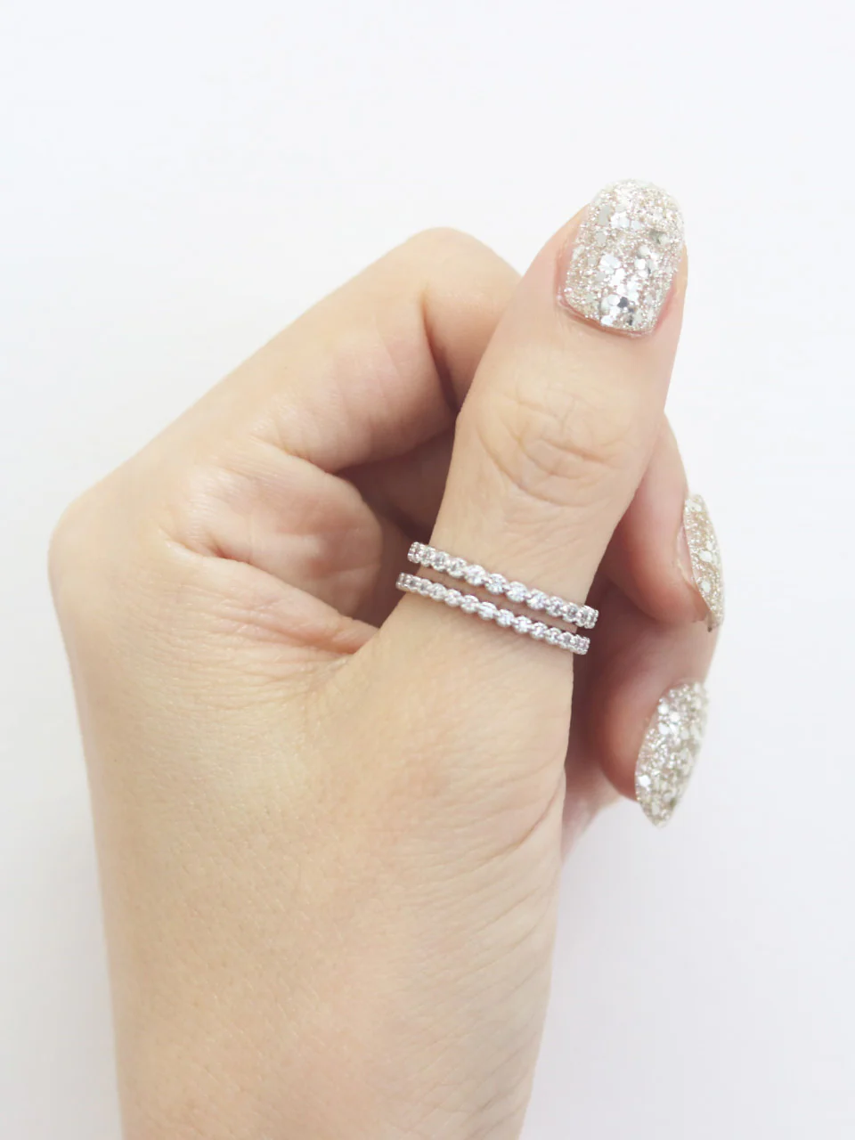 925 Silver Layered CZ Ring - Image 9