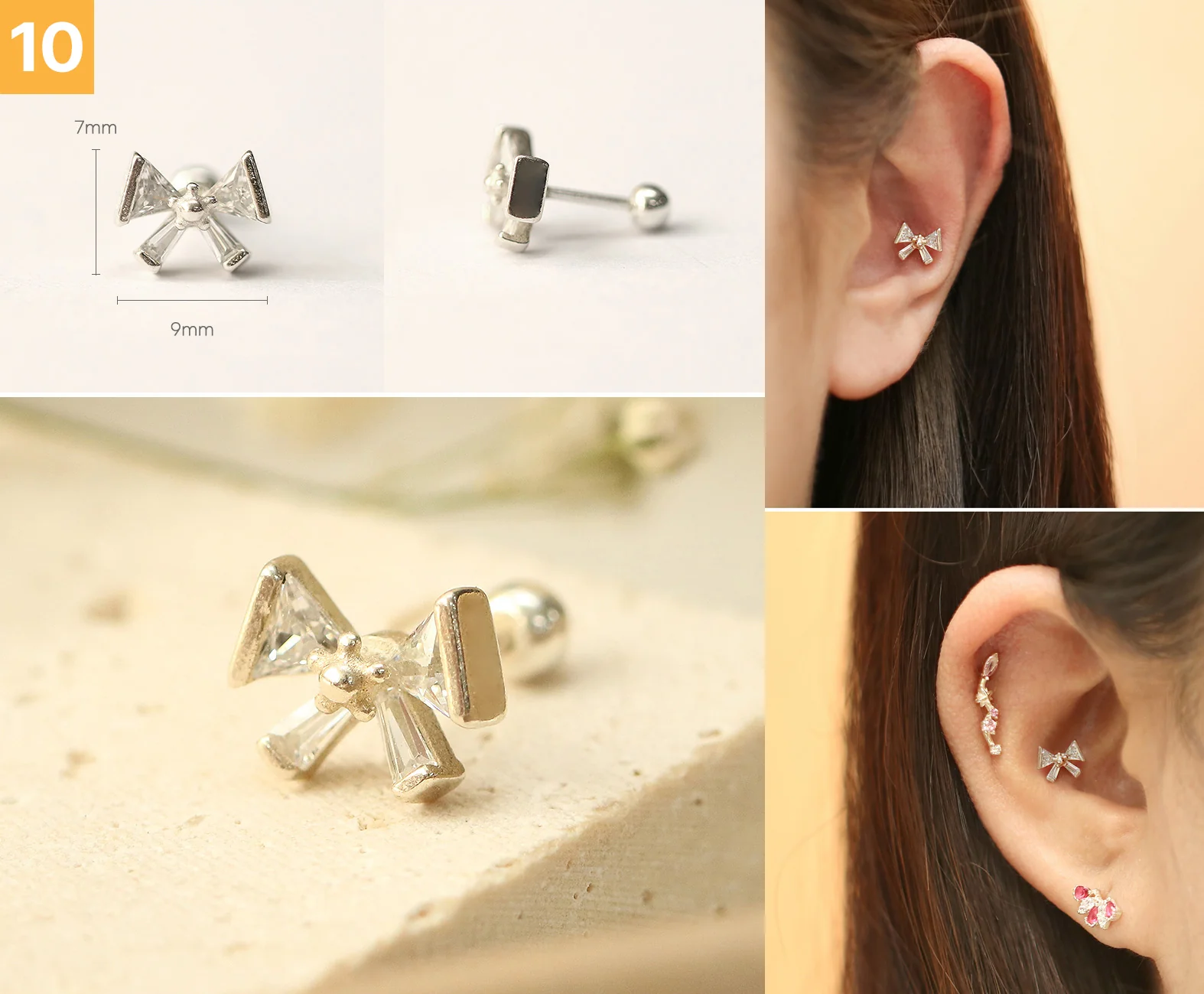 925 Silver Lovely cartilage earring 20g - Image 11