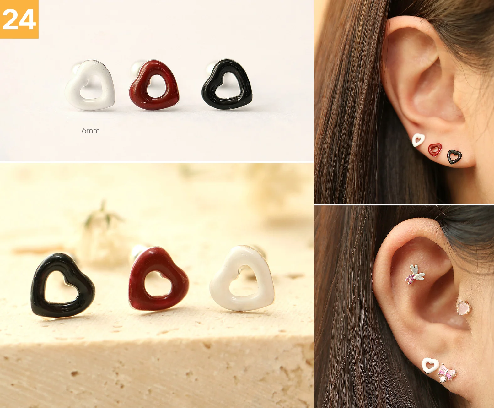 925 Silver Lovely cartilage earring 20g - Image 25