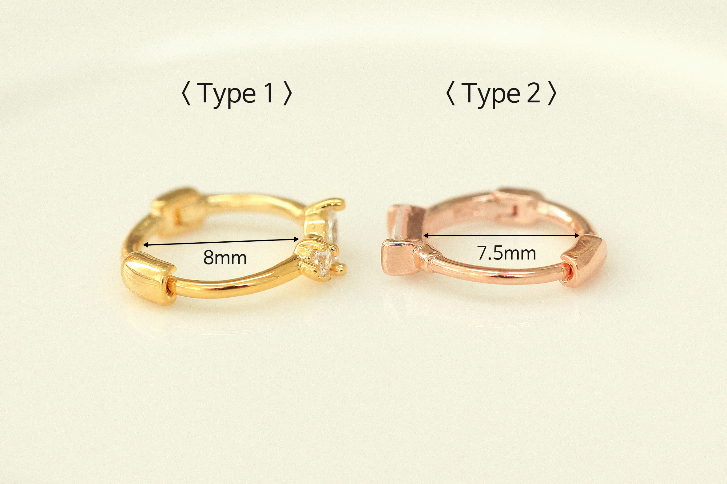 925 Silver Mini Cubic Hoop Earring - Image 10