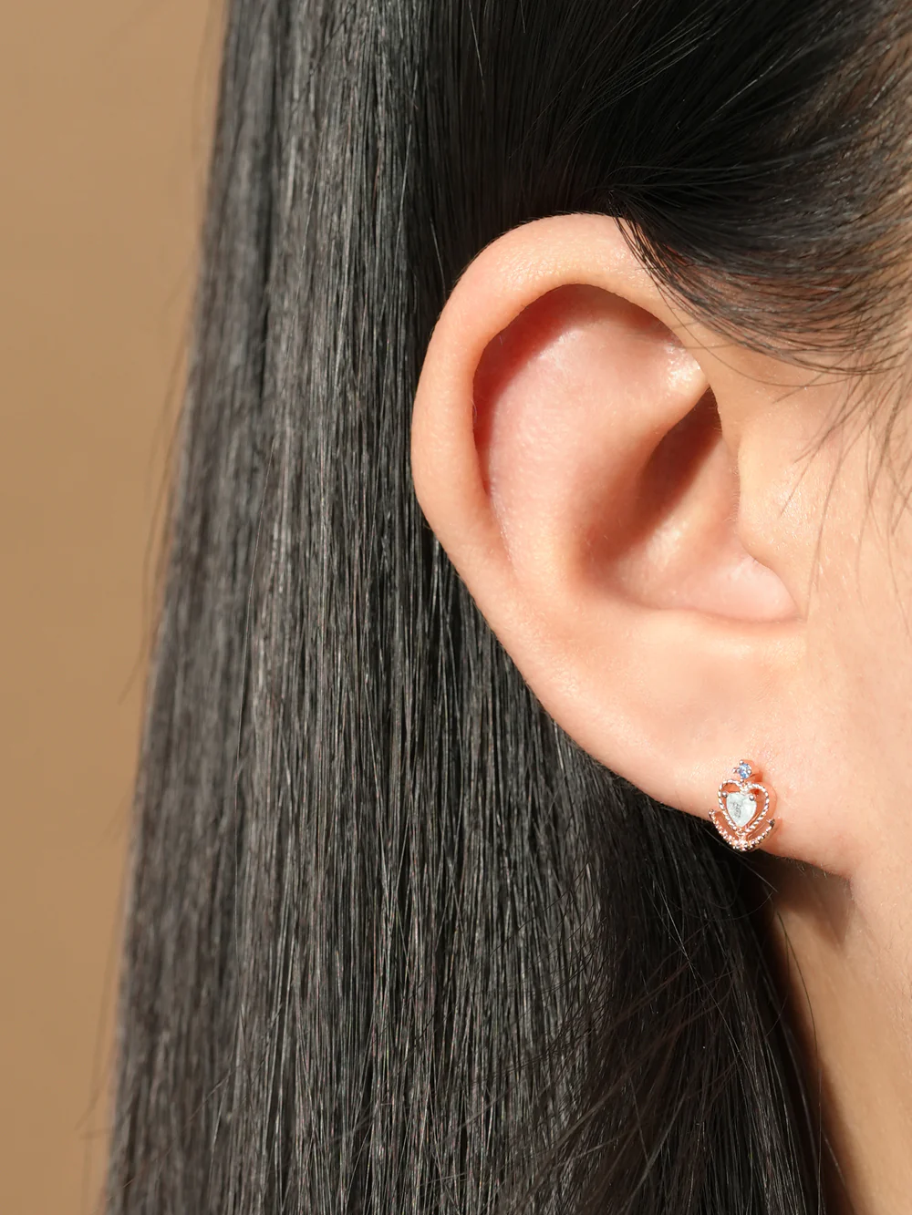 925 Silver Object Heart Cartilage Earring 20G - Image 4