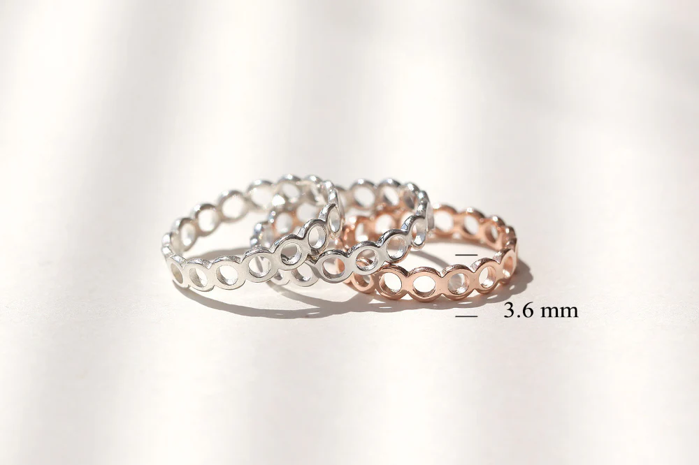 925 Silver Open Circle Ring - Image 11