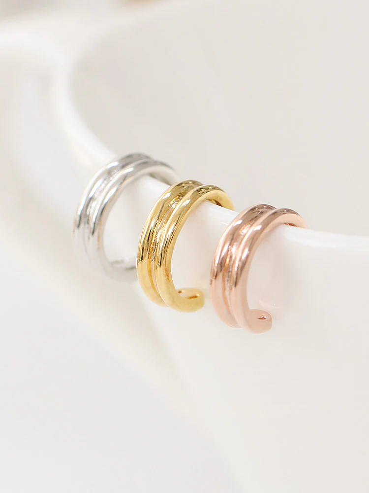 925 Silver Pipe Ring Ear Cuff - Image 3