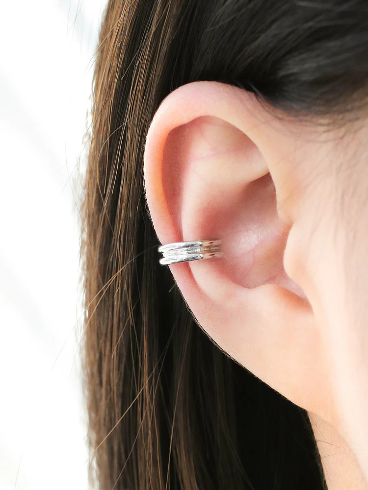 925 Silver Pipe Ring Ear Cuff - Image 5
