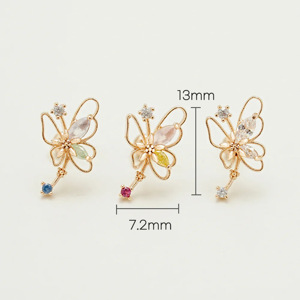 925 Silver Pristine Butterfly Cartilage Earring 20G - Image 7