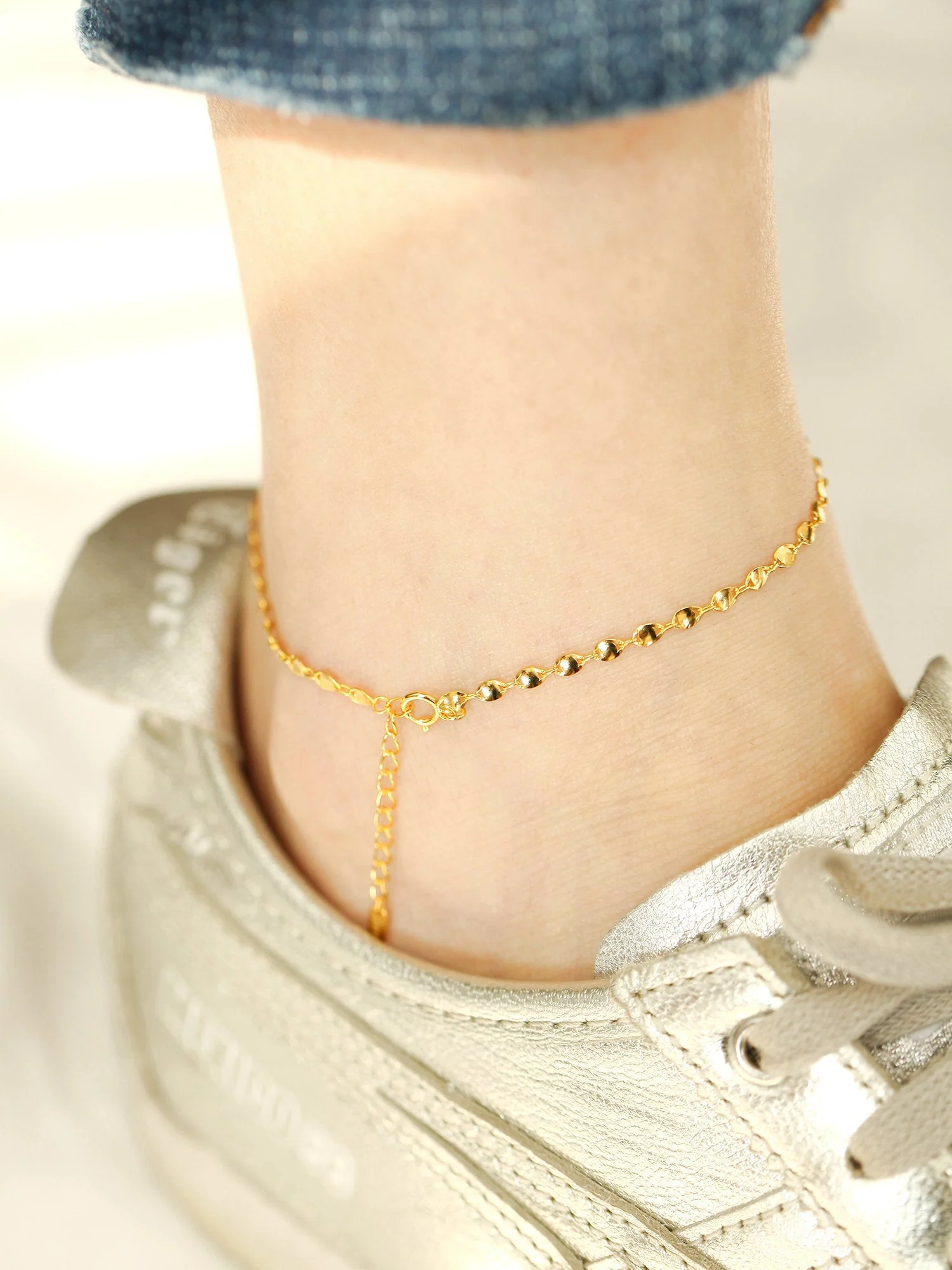 925 Silver Shine Chain Anklet - Image 4