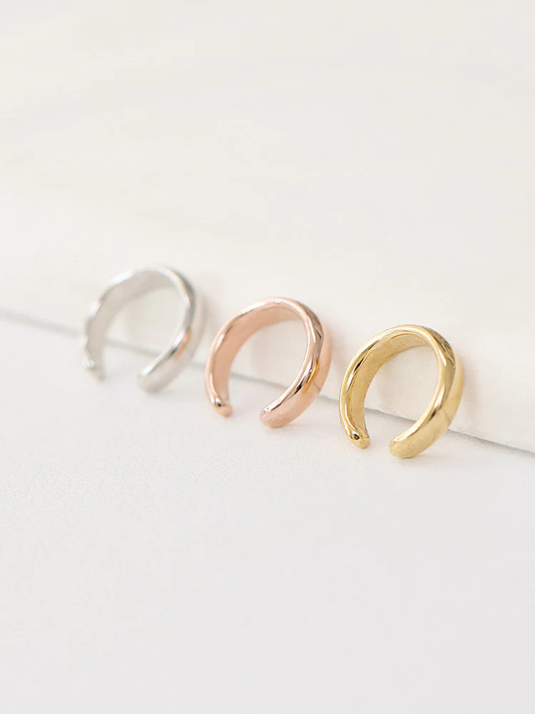 925 Silver Simple Ring Ear Cuff - Image 4