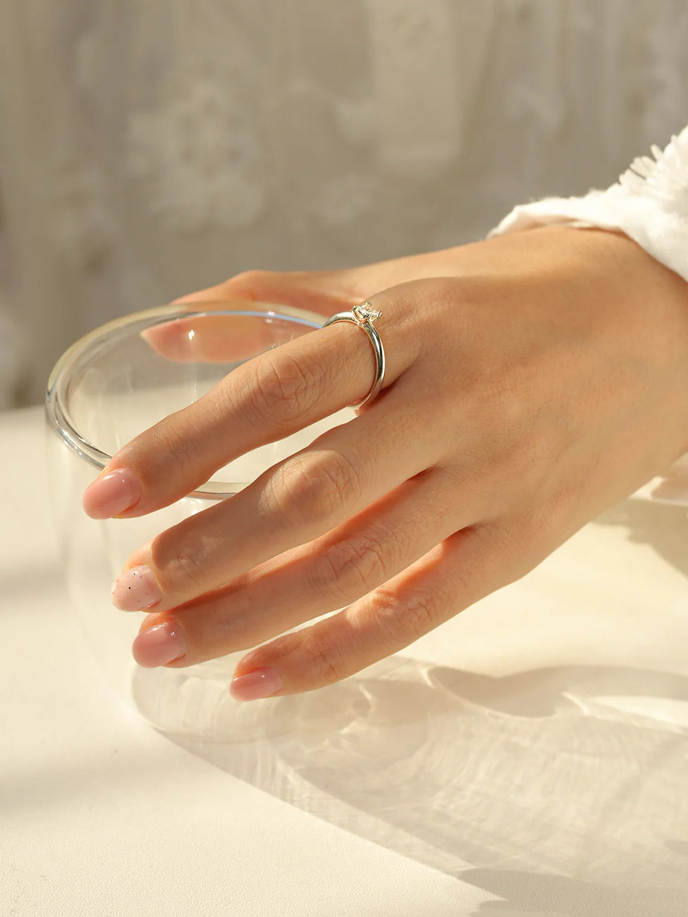 925 Silver Square Crystal Ring - Image 10