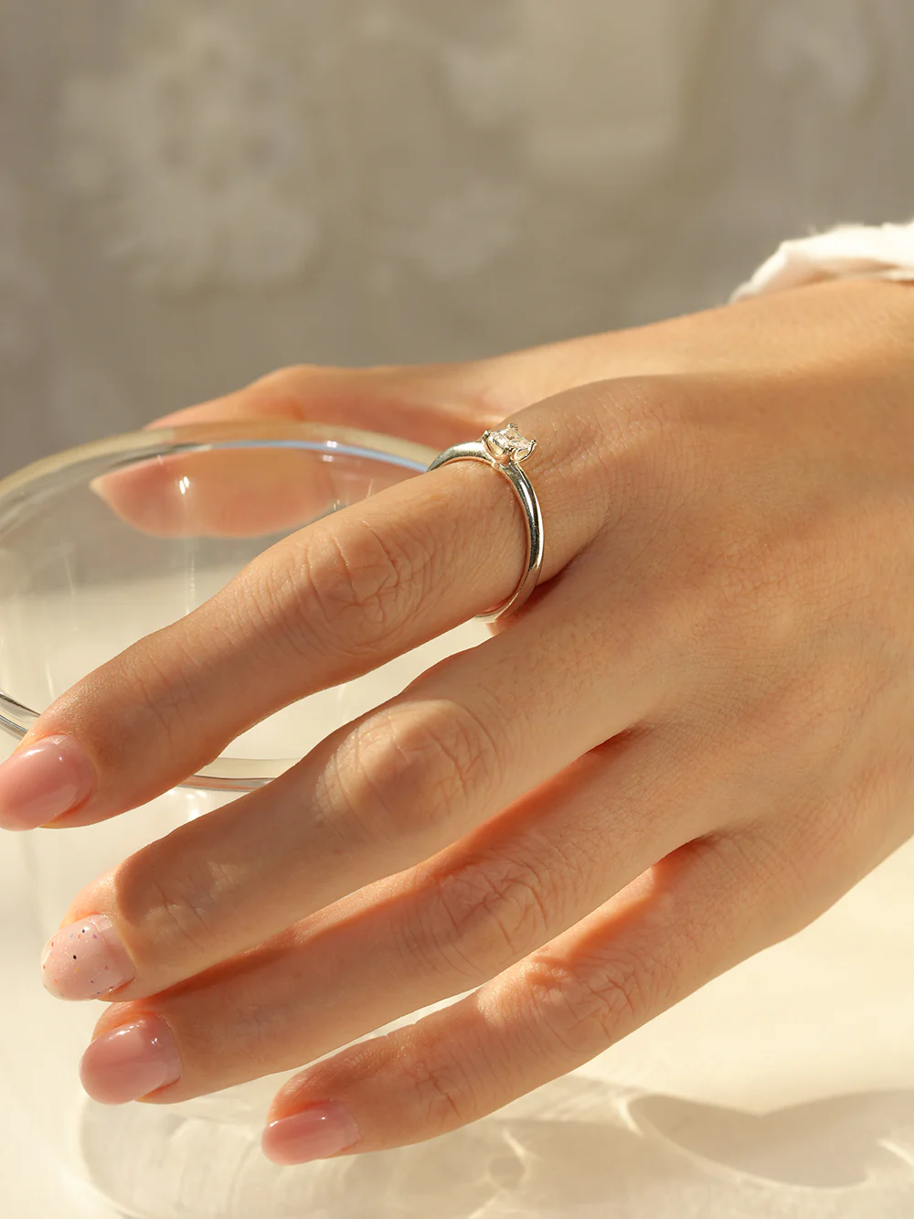 925 Silver Square Crystal Ring - Image 11