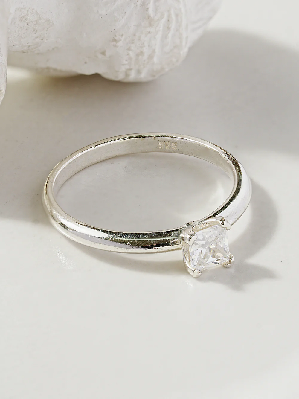 925 Silver Square Crystal Ring - Image 13