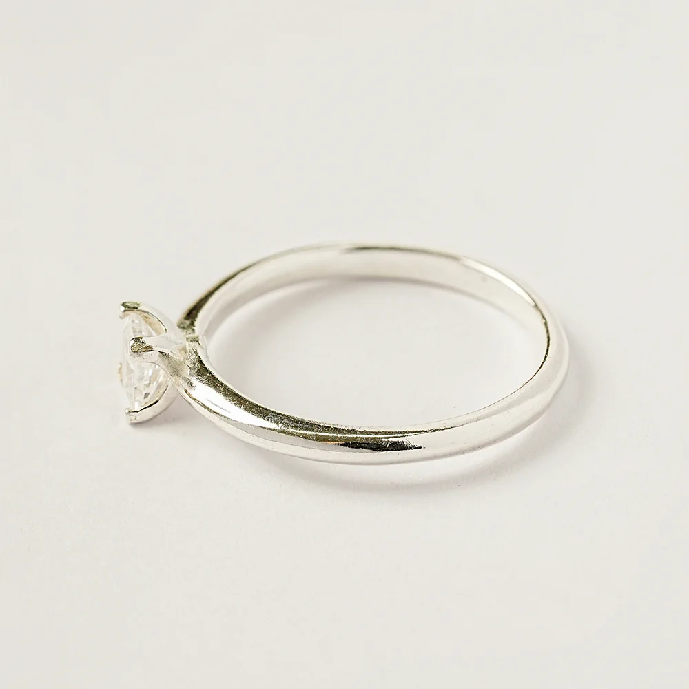 925 Silver Square Crystal Ring - Image 15