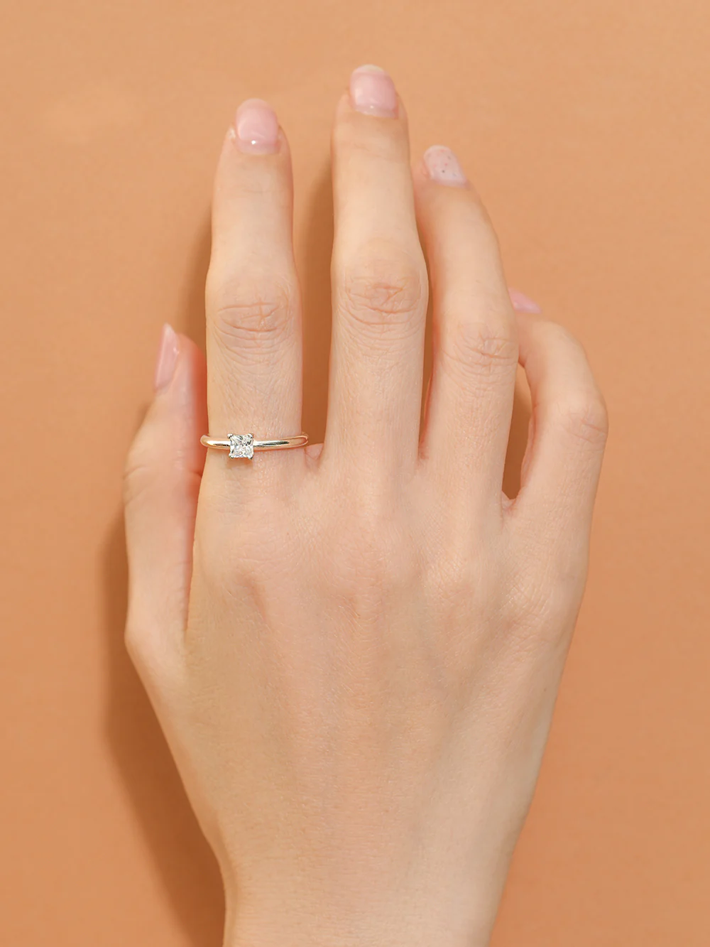 925 Silver Square Crystal Ring - Image 4