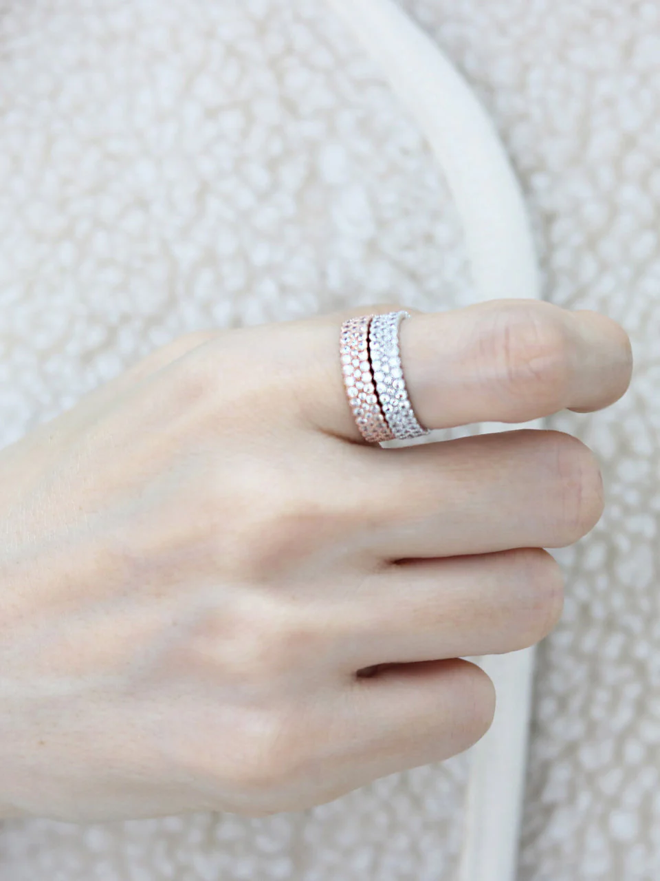 925 Silver Three Line Cubic Ring - Image 10