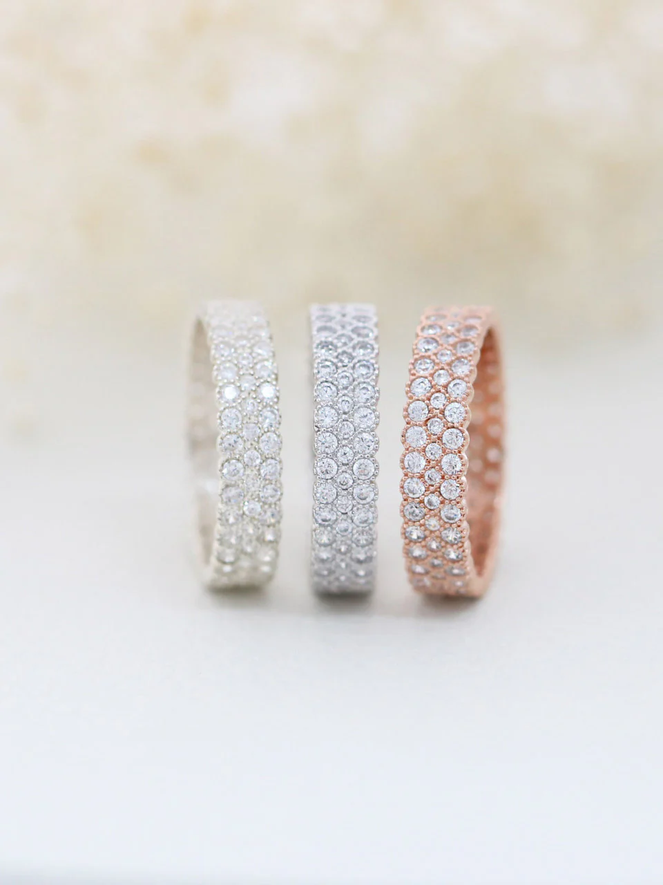 925 Silver Three Line Cubic Ring - Image 3