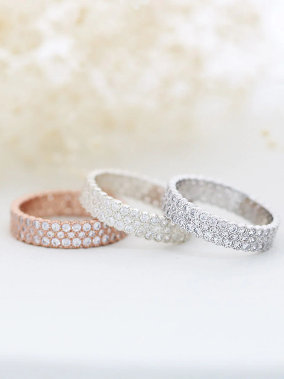 925 Silver Three Line Cubic Ring - Image 4