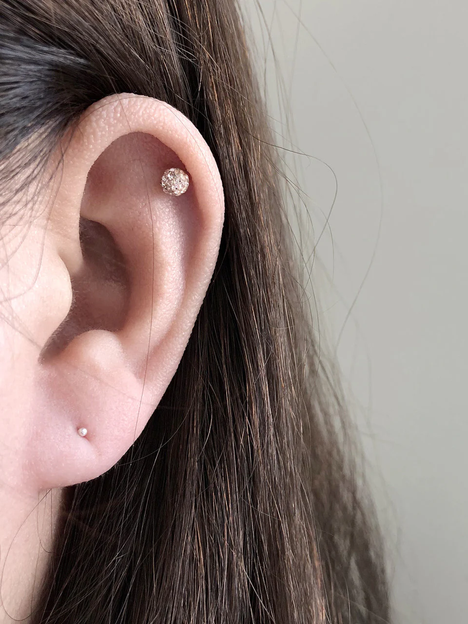925 Silver Tiny Ball Stud Earring - Image 5