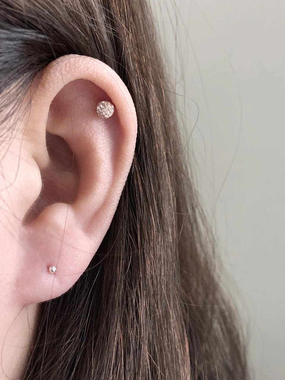 925 Silver Tiny Ball Stud Earring - Image 6