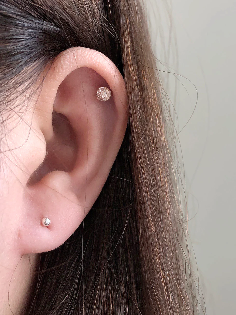925 Silver Tiny Ball Stud Earring - Image 7