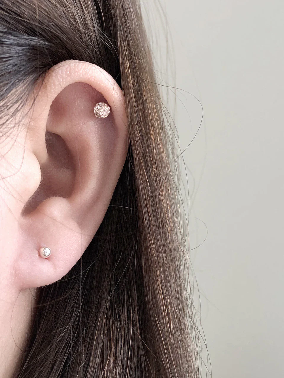 925 Silver Tiny Ball Stud Earring - Image 8