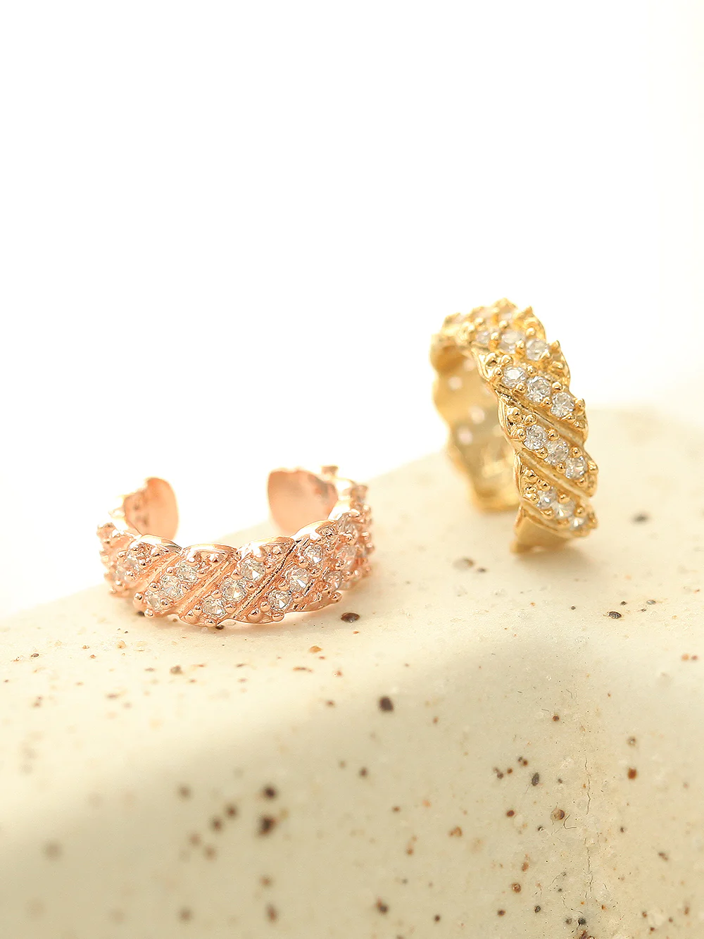 925 Silver Twist Cubic Ear Cuff - Image 4