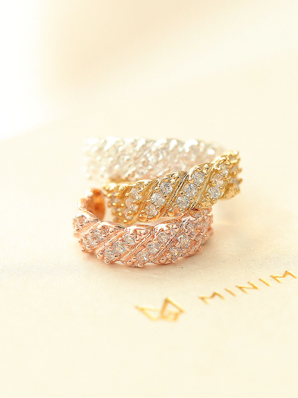 925 Silver Twist Cubic Ear Cuff - Image 7