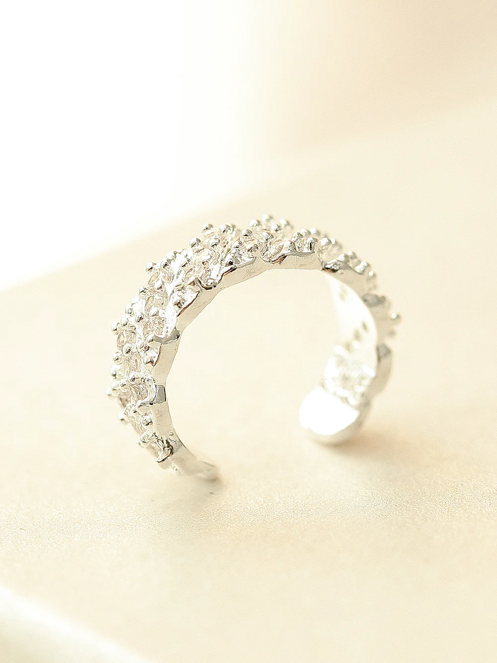 925 Silver Twist Cubic Ear Cuff - Image 8