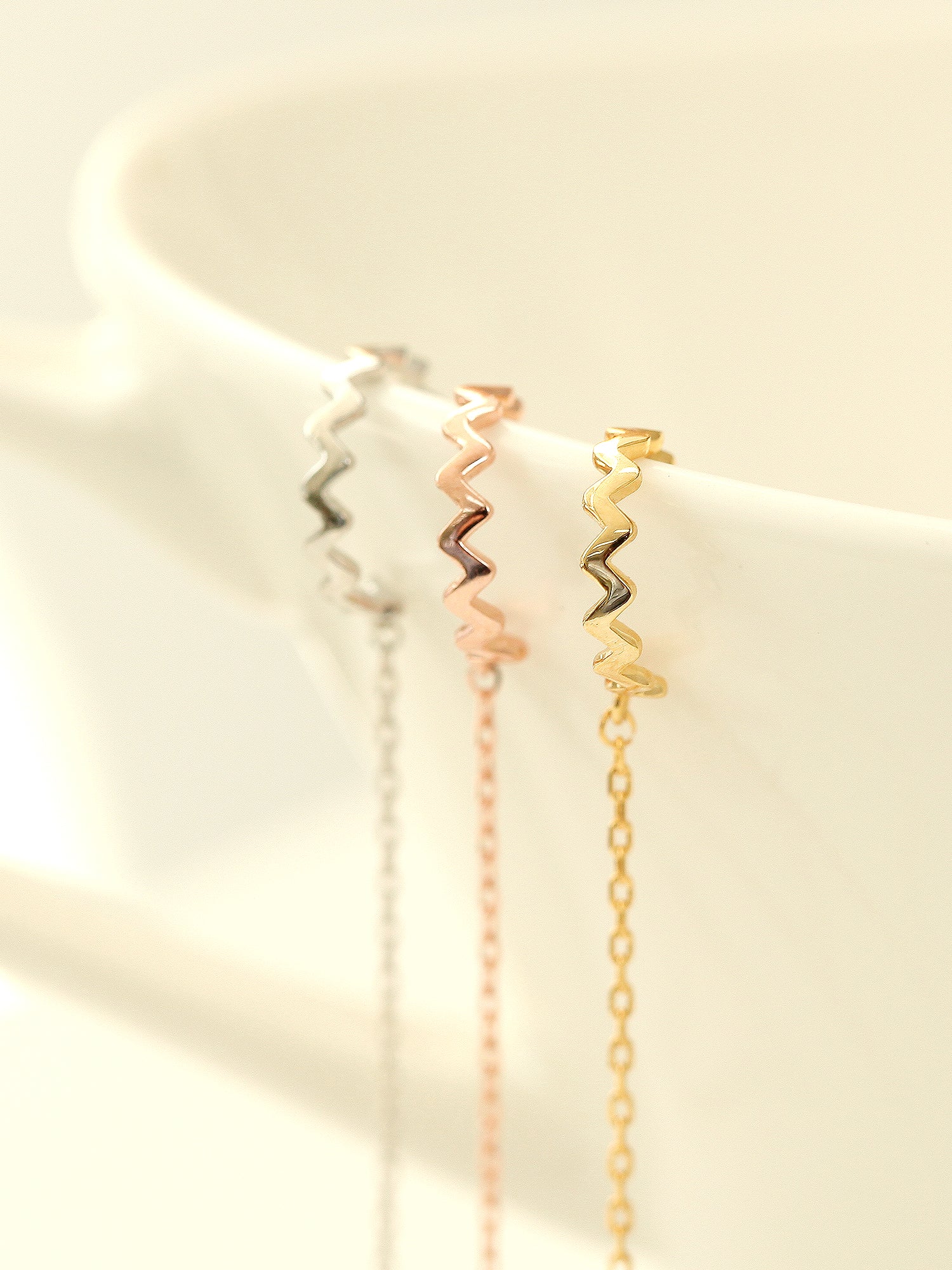 925 Silver Zigzag Long Chain Ear Cuff - Image 8
