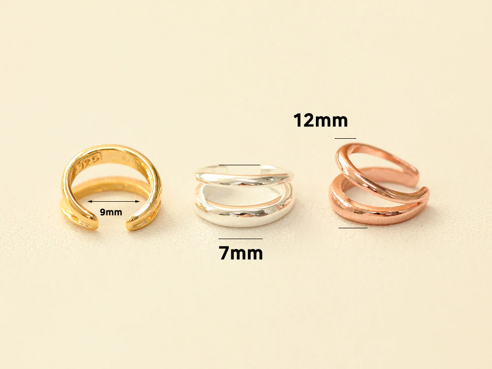 925 Silver Unbalanced Ear Cuff - Image 9
